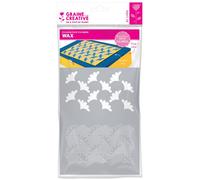 Pochoir pâte polymère Wax 15,3 x 11,4 cm Gris G