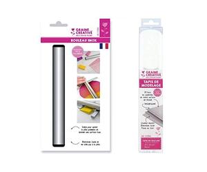 Graine Créative Rouleau et Tapis modelage pour pâte polymère