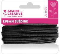 Graine Créative Ruban suédine 5 m - Noir
