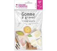Graine Créative Sachet 1 Plaque de Gomme à Graver pour linogravure - 15 x 10 cm
