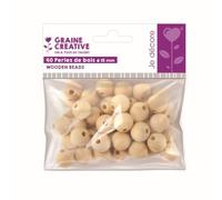 GRAINE CREATIVE Sachet 40 Perles De Bois Ø 15 mm