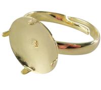 Graine créative Sachet De 10 Montures De Bague Picot Doree