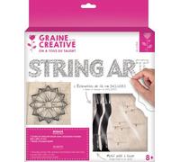 Tableau de fil tendu string art rosace 22cm - graine créative Marron G