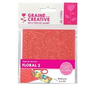 GRAINE CREATIVE Tapis de Texture pour pâte polymère - Floral 2