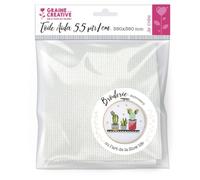 Toile Aida 5.5 Pts/Cm Blanche 35 X 35 Cm