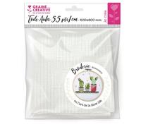 Graine créative – Toile Aida 5,5 pts/cm blanche 50 x 60 cm