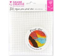 Graine Créative – Toile Smyrne pour point noué 30 x 30 cm Blanc G