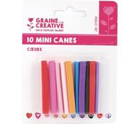Tranches de canes mini mini coeurs - graine créative