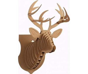 Graine Créative Trophée Mural de Renne en Carton - XL 39 x 24,5 x 18 cm