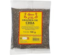 Graine De Chia 100g - Epice d'Or, 100% Naturel, Sans Additifs, Sans Arôme Artificiel, Sans Conservateur