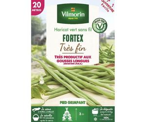 Graine - Vilmorin - Haricot Grimpant Vert Fortex (Obtention I.N.R.A.) - 20 m