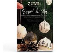 Graine Créative Coffret DIY 4 boules de Noël en céramique