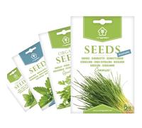 Graines Biologiques Minigarden, Sélection AROMATIQUES: Ciboulette, Persil, Menthe Verte et Basilic
