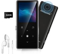 GRAINES CREATIVES BY PWLecteur Mp3 64 Go Avec Bluetooth 5.2, Lecteur De Musique Avec Haut-Parleur Hd Intégré, Radio Fm, Enregistreur Vocal, Son Hifi, Fonction E-Book, Écouteurs Inclus