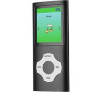 GRAINES CREATIVES BY PWLecteur Mp3, Lecteur De Musique Portable Avec Écran Lcd 1,8 Pouces, Pr En Charge De L'Enregistrement De La Radio Fm, Pr En Charge Des Mp3, Wma, Flac, Ape, Aac, Ogg, Acelp (Noir