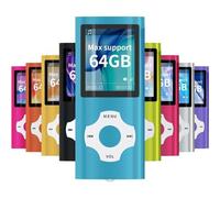 GRAINES CREATIVES BY PWMp3/Mp4 Portable Player,Lightblue With 1.8 Inch Lcd Screen And Memory Card Slot, Support 128Gb Memory Card