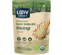 Graines de chanvre bio crues décortiquées de LOOV, Cœurs de chanvre, 1kg, Non traité à chaud, Saveur noisette, Cultivé en région nordique, Source de protéines et acides gras oméga