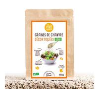 Graines de Chanvre Bio Décortiquées - 250g - Riche en Protéines végétales Oméga 3 et 6