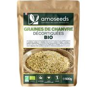 Graines de Chanvre Décortiquées Bio 500G Origine EU Protéines végétales Anti-fatigue Qualité Supérieure