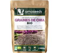 Graines de Chia Bio 1KG | Sources de Protéines, Oméga 3, Fibres | Salvia Hispanica | Qualité Supérieure