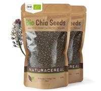 Graines de Chia Bio Naturacereal® 2 x 1Kg- Qualité Origine Contrôlée - Cultivées et Transformées par le Producteur - Traçabilité Totale - Graines Premium