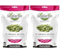 Graines de citrouille Seba Garden 1000 g Source de protéines brutes de qualité AA GWS (cultivées sans coque) Teneur élevée en fibres Source de fer Sans OGM A) (Lot de 2)