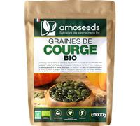 Graines de Courge Bio 1KG | Origine Europe | Cucurbita pepo | Non grillées, Sans sel, 100% naturelles | Qualité Supérieure