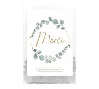 Graines de fleurs "Merci" (10-50 sachets) | Petit cadeau pour les invités | Cadeaux de remerciement originaux | Pour collègues, éducatrices, anniversaire enfant, mariage (Merci - Eucalyptus, 10)