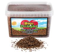 Graines de lin brun Bite&Delight 10L/6kg - Riche en fibres et en oméga-3, idéal pour les céréales, le yaourt, le pain & les salades - 100 % naturel
