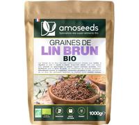 Graines de Lin brun Entières BIO 1kg | Oméga-3, Fibres | Sans Gluten, Crues