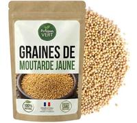 Graines de Moutarde Jaune -250g - Graines Aromatiques Douces et Relevées - Saveur Équilibrée et Polyvalente - Idéales Sauces, Pickles, Marinades & Cuisine du Quotidien