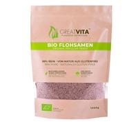 Graines de psyllium bio 1000 g | 99 % pures et naturellement sans gluten | Source de fibres de qualité supérieure de qualité alimentaire crue | Végétalien, sans additifs, mise en bouteille en