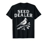 Graines Vintage Cardinal Oiseau sur Branche de Chêne T-Shirt