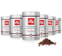 Grains de café noir Illy Intenso 250 g, 6 pièces