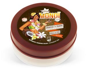 Graisse à Traire Pailletée Vahéma Monoi de Tahiti - Parfum Tiaré 125ml - Baume Ultra-Bronzant Nourrissant - Intensifie le bronzage