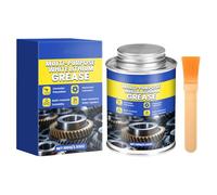 Graisse au Lithium Blanche avec Brosse,Lubrifiant Multi pour Charnières, Roulements, Engrenages,Résistante à l'Eau et à la Chaleur