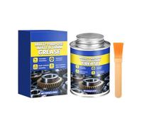 Graisse Blanche Lithium - 100g Lubrifiant Blanc Multi-usages avec Brosse | Lubrifiant pour charnières domestiques, pour chaînes, roulements, charnières, portes, moteurs de garage