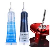 Graisse pour moulinet de pêche 15ml Reel Care Nettoyant Lubrifiant Accessoires au beurre, 2 pièces les types moulinets, antirouille, lubrification douce