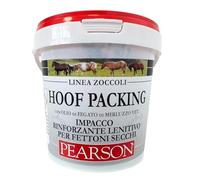PEARSON Hoof Packing apaisant pour les tranches surchauffées, douloureuses et sèches. Prévient le durcissement des tissus cornés. Graisse sabots formule naturelle fabriquée en Italie [1000 ml]