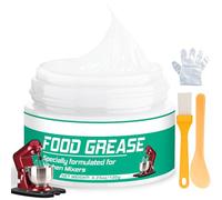 Graisse Silicone 120 g Pour Robot Pâtissier - Compatibilité Universelle Pour Les Accessoires d'Engrenage De Robot Pâtissier, Graisse Silicone Alimentaire Avec Bâtonnet, Gants Et Pinceau Applicateurs