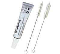 Graisse silicone alimentaire pour machines à café automatiques - Graisse diamant de fabrication allemande - Pour groupe d'infusion, joints et joints toriques - Brosses incluses - Convient pour Philips