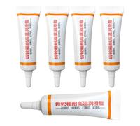 Graisse Tondeuse Polyvalente - Pack 5 Tubes Lubrifiant Longue Durée Avec Buse Vissable, Idéal Pour Lubrification Engrenages Taille-Haie Et Débroussailleuse | Accessoires Entretien Outils Jardin Machin