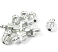 Graisseur Droit 10mm x 1mm Métal Filetage Mâle Raccord Graisseur Composant 10 Pcs