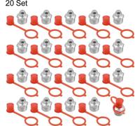 Graisseur Droit M10x1 Raccord Nipple Graisseur Placage Fer-Zinc avec Capuchon Anti-poussière pour Voiture 20set