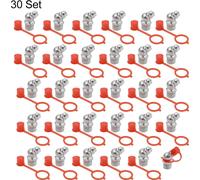Graisseur M10x1 Coudé 45° Raccord Nipple Graisseur Placage Fer-Zinc avec Capuchon Anti-poussière pour Voiture 30set
