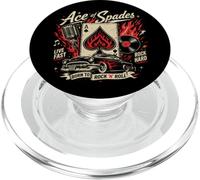 Graisseur rétro Rockabilly Ace Spades Rock & Roll Hot Rod PopSockets PopGrip pour MagSafe