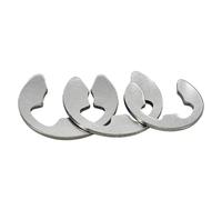 Graiting 10-500pcs M1.2-M15 304 Stainless Steel External Retaining Ring E Clip Snap Circlip Shaft Washer Gasket(304 Stainless Steel,M6 (100Pcs))