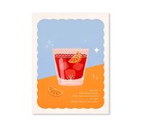 Graiting Affiche De Cocktail Macaron Rétro Pop Art Mural, Peinture Décorative Imprimée Boisson D'été, Décor Maison, Chambre À Coucher, Restaurant, Cuisine, Bar(06,50x70cm No Frame)