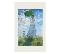 Graiting Affiche D'exposition De Femme Avec Un Parasol, 1 Pièce, Peinture Sur Toile Nénuphars, Art Mural Imprimé, Décoration Maison for Salon(By-3,30X42cm)