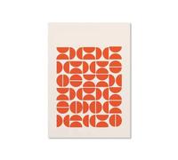 Graiting Affiche Géométrique Orange Abstraite Pop Art, Imprimés Muraux De Vélo Au Lever du Soleil, for Salon, Dortoir, Décoration Maison, 1 Pièce(DA5149,30x40cm Unframe)